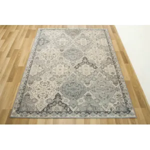 Koberec Moon Torino Silver Romby Ornament sivý / modrý