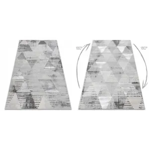 Koberec LIRA E1627 Trojuholníky geometrický, štrukturálny, glamour - sivý