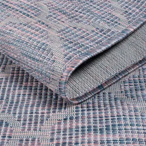 Koberec Palm 3069 modrý / ružový