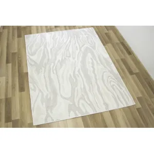 Šnúrkový koberec Stella D414A sivý / strieborný / krémový