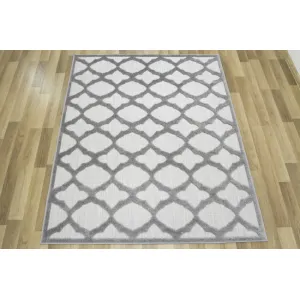 Šnúrkový koberec Stella D403A tmavosivý / svetlosivý