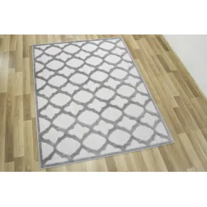 Šnúrkový koberec Stella D403A tmavosivý / svetlosivý