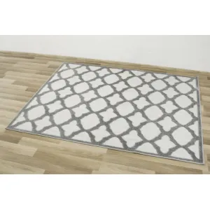 Šnúrkový koberec Stella D403A tmavosivý / svetlosivý