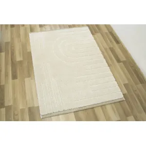 Koberec Shaggy/Sizal Akra 65274/655 krémový