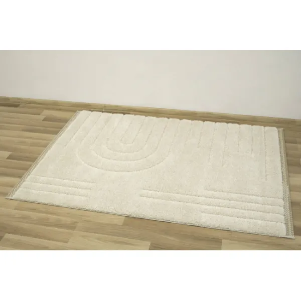 Koberec Shaggy/Sizal Akra 65274/655 krémový