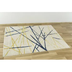 Koberec EMILY 2355A béžový / modrý