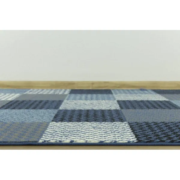 Koberec Luna 503568/94955 Patchwork modrý