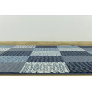 Koberec Luna 503568/94955 Patchwork modrý