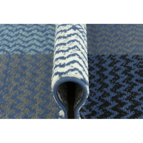 Koberec Luna 503568/94955 Patchwork modrý