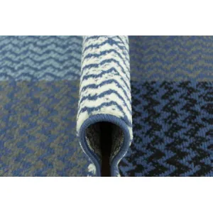 Koberec Luna 503568/94955 Patchwork modrý