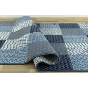 Koberec Luna 503568/94955 Patchwork modrý