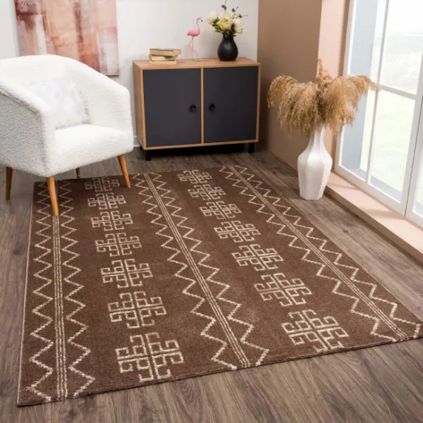 ModernýhnedýkoberecsgeometrickýmvzoromŠírka:120cm|Dĺžka:170cm55153_107521