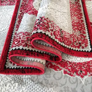 Exkluzívny koberec červenej farby vo vintage štýle 54495-234197