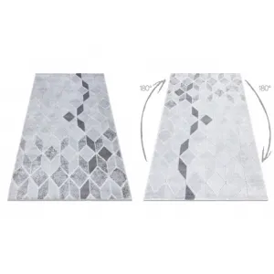 Koberec MEFE B400 Kocka, geometrický 3D štrukturálny - sivý