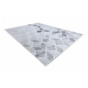 Koberec MEFE B400 Kocka, geometrický 3D štrukturálny - sivý