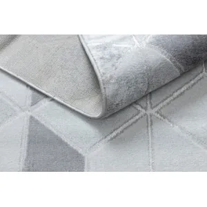 Koberec MEFE B400 Kocka, geometrický 3D štrukturálny - sivý