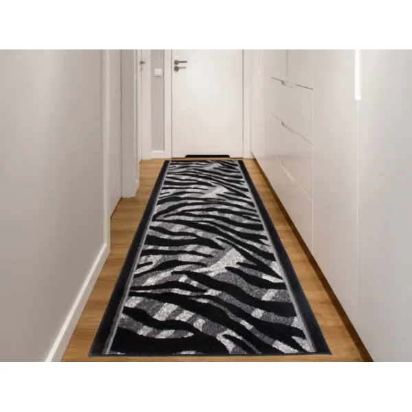 DECOREUM Koberec čierny  6601C CRM Rozmery (v): šírka 90 cm