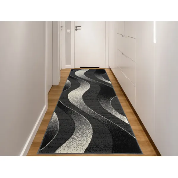 DECOREUM Koberec tmavo sivý K857A CRM Rozmery (v): šírka 90 cm