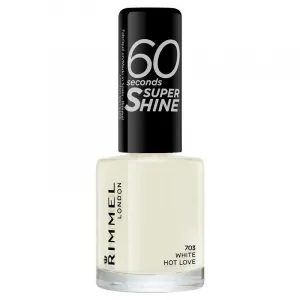 Rimmel 60 Seconds Super Shine lak na nechty odtieň 703 White Hot Love 8 ml