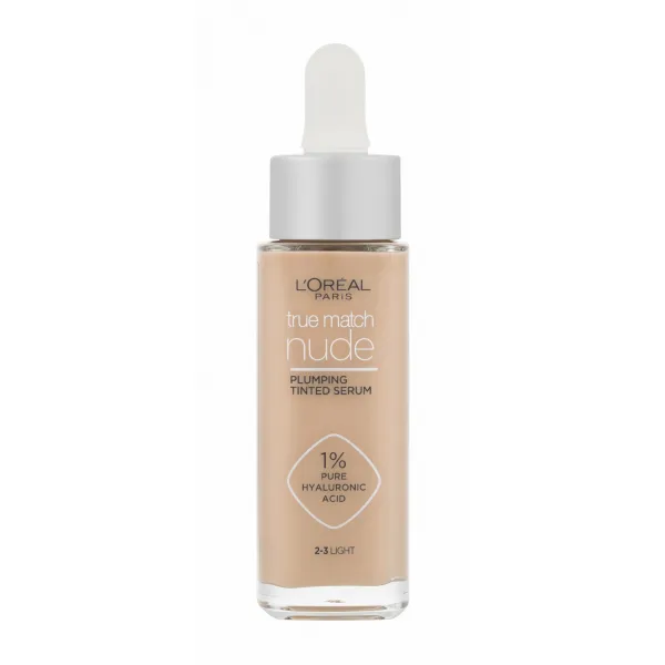 L’Oréal Paris True Match Nude Plumping Tinted Serum sérum pre zjednotenie farebného tónu pleti odtieň 2-3 Light 30 ml