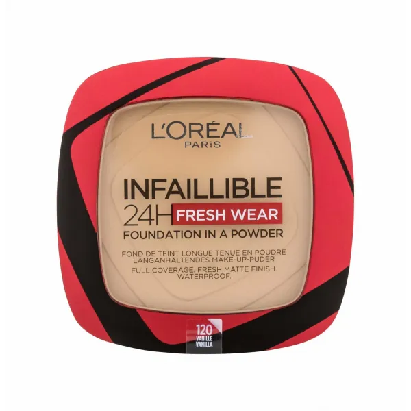 L’Oréal Paris Infaillible Fresh Wear 24h púdrový make-up odtieň 120 Vanilla 9 g
