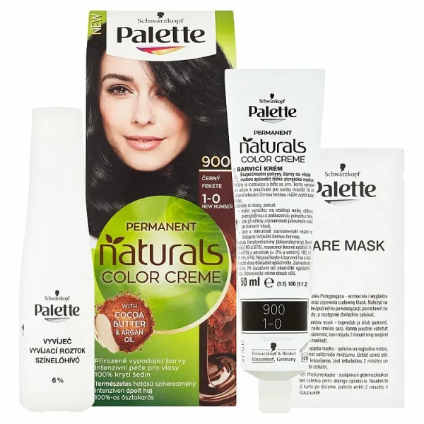 Schwarzkopf Palette Permanent Naturals Color Creme farba na vlasy Čierny 900 (1-0)