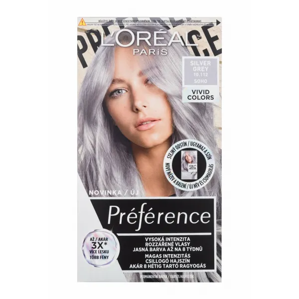 L’Oréal Paris Préférence Vivids farba na vlasy odtieň 10.112 silver grey 1 ks