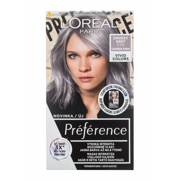 L’Oréal Paris Préférence Vivids farba na vlasy odtieň 9.112 smokey grey 1 ks
