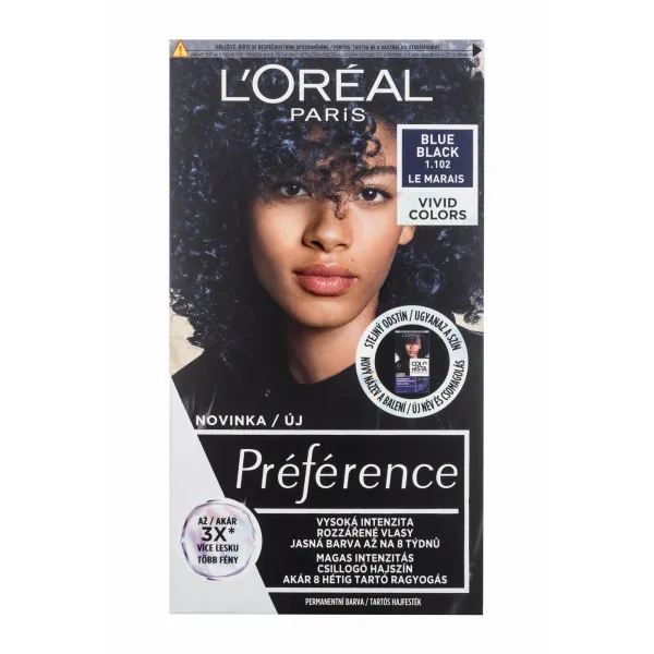 L’Oréal Paris Préférence Vivids farba na vlasy odtieň 1.102 blue black 1 ks