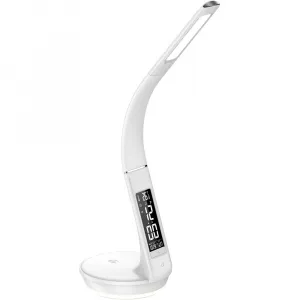 Retlux RTL 203 Stolná LED lampa s displejom a Qi dobíjaním biela, 6 W