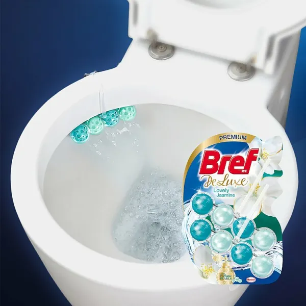 Bref DeLuxe Lovely Jasmine tuhý WC blok 2 x 50 g 1bal