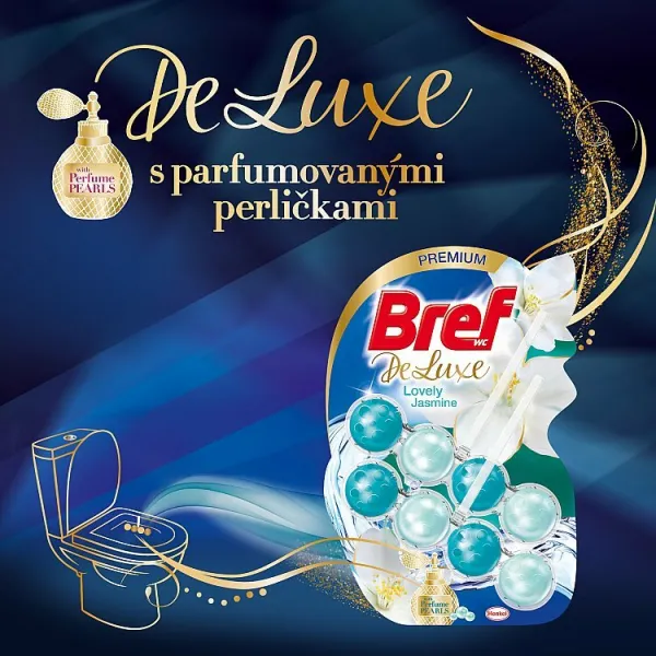 Bref DeLuxe Lovely Jasmine tuhý WC blok 2 x 50 g 1bal
