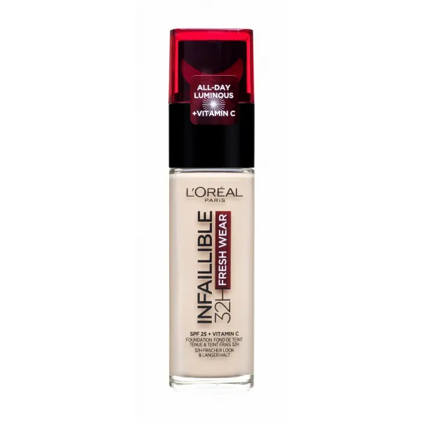 L’Oréal Paris Infaillible 32H Fresh Wear dlhotrvajúci tekutý make-up odtieň 100 Linen 30 ml