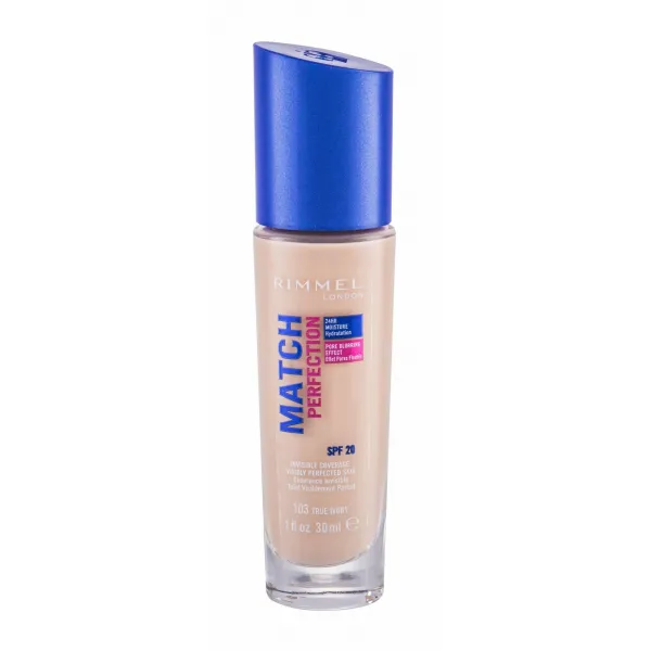 Rimmel Match Perfection tekutý make-up SPF 20 odtieň 103 True Ivory 30 ml