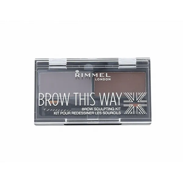 Rimmel Brow This Way paleta pre líčenie obočia odtieň 003 Dark Brown 1,3 g