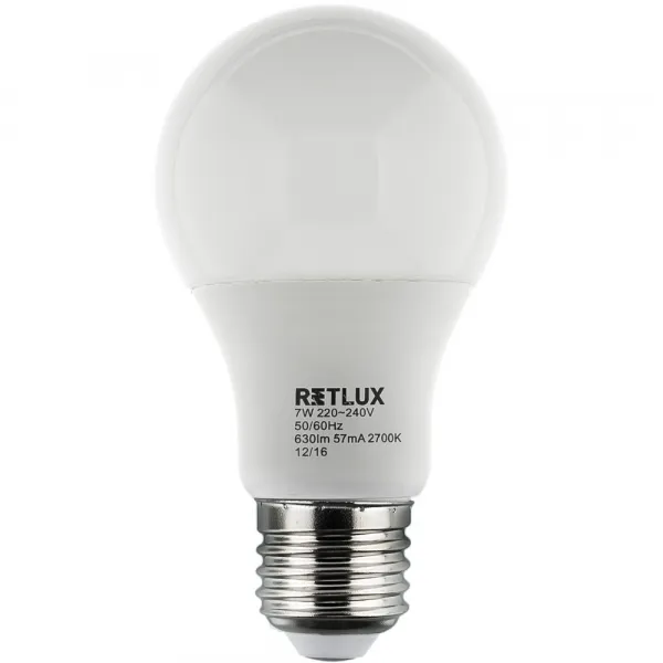 RETLUX A60 E27 žárovka 9W  WW