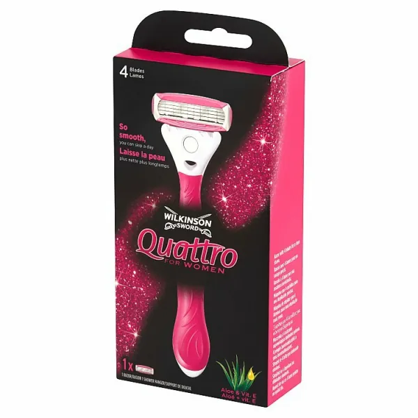 Wilkinson Sword Quattro For Women Strojček so 4 čepeľami