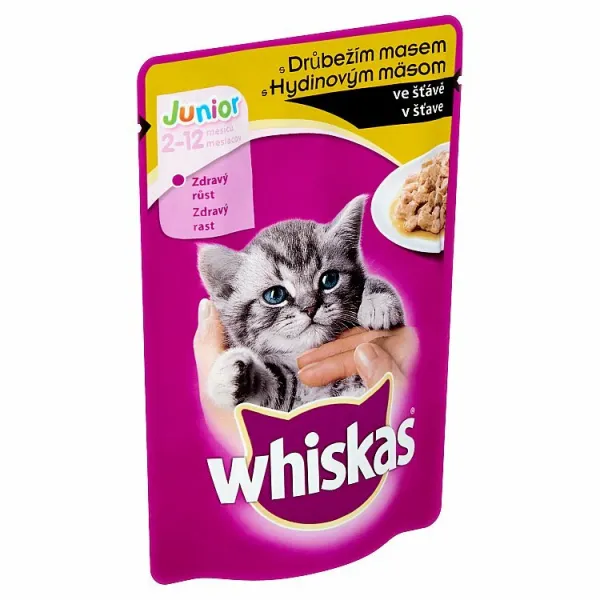 Whiskas Junior S hydinovým mäsom v šťave 100 g 1ks