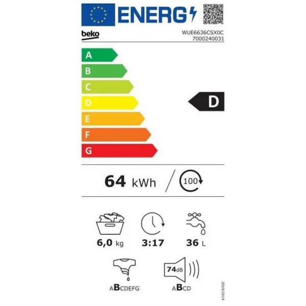 Beko WUE6636CSX0C