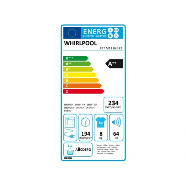 Whirlpool FFT M11 82B EE