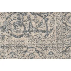 Koberec JADE 45018/100 Ornament, ramka béžový / modrý
