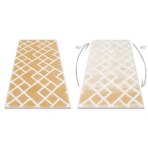 Koberec AKRYL VALS 3232 Geometricky 3D žltý / slonia kosť