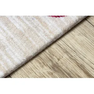 Koberec TOYS 75326 Motýle - krém / červený, fuksia