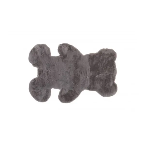 Koberček RABBIT FUR TEDDY BEAR tmavosivý