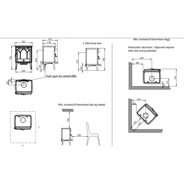 Jotul F 200 BP čierny lak