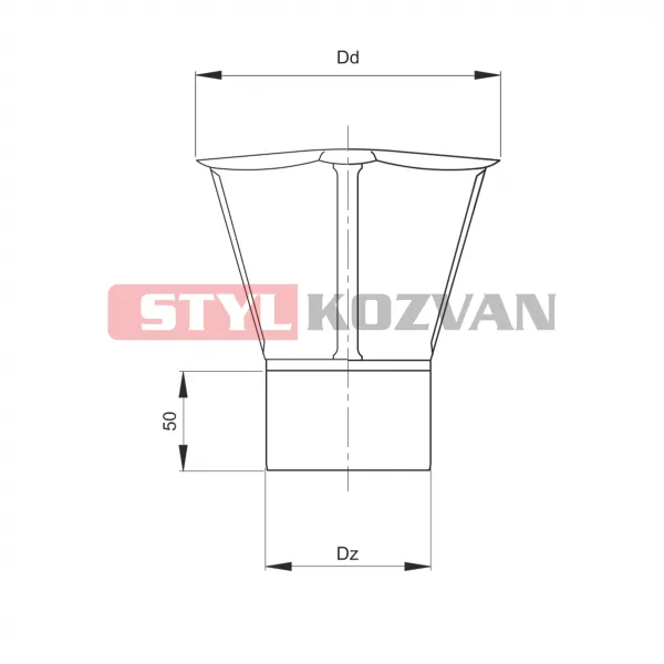 Prodmax | Strieška ø80 mm nerez kondenz NK14/80