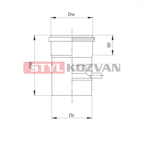Prodmax | Rúra s odtokom kondenzu ø80 mm nerez kondenz NK16/80
