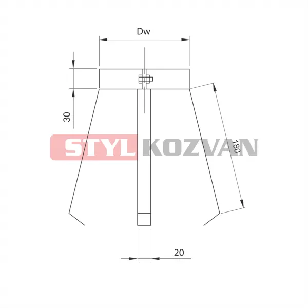 Prodmax | Dištančná objímka ø80 mm nerez kondenz NK22/80