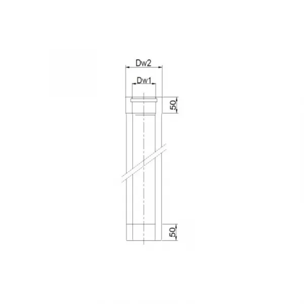 Prodmax | Rúra rovná ø100/150 mm nerez - 250 mm pre kondenzačné kotly NDK03/100/150