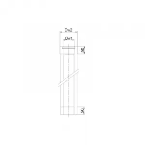 Prodmax | Rúra rovná ø100/150 mm nerez - 250 mm pre kondenzačné kotly NDK03/100/150